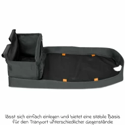 Cargo Einlegeplatte für Zweisitzer - Schwarz