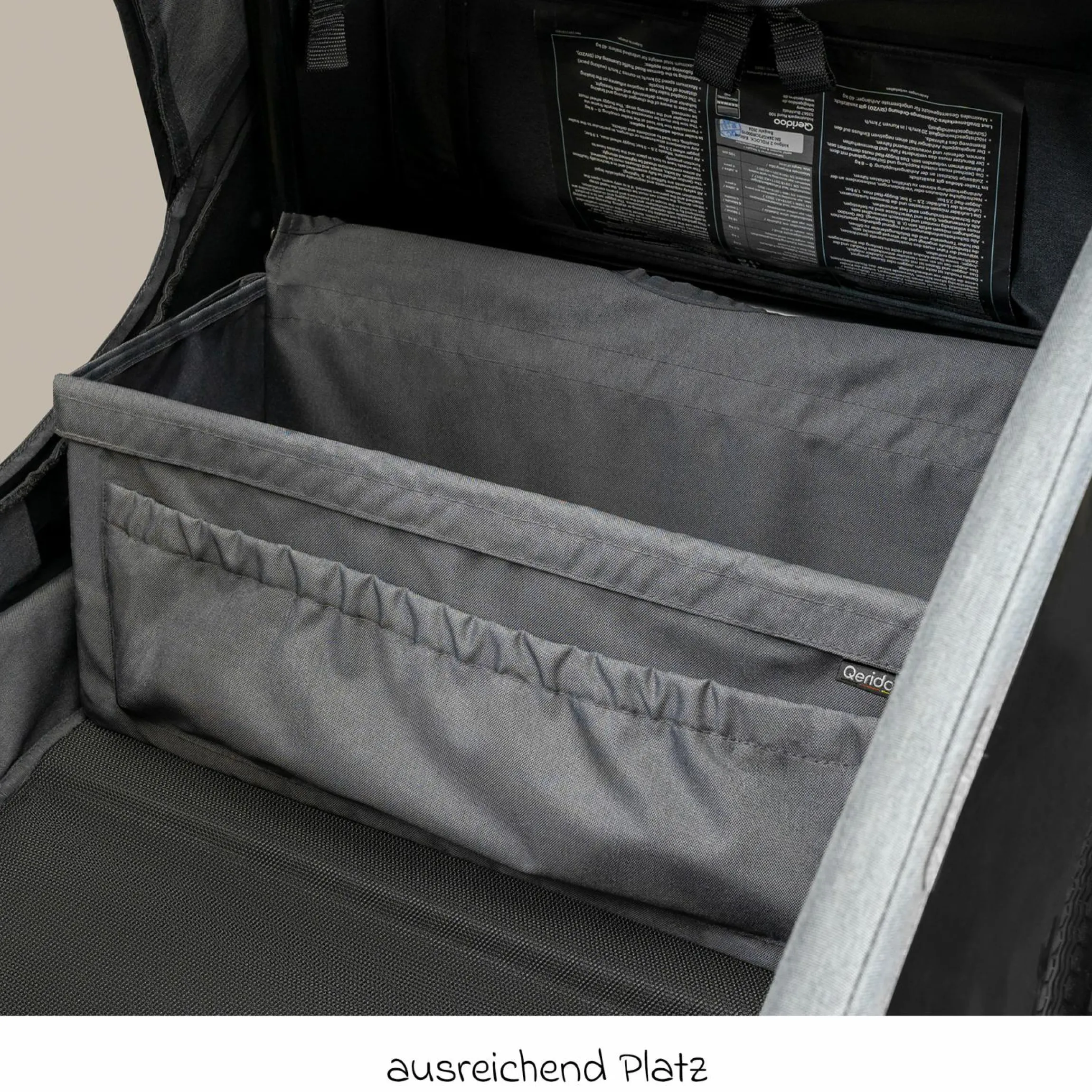 Cargo Einlegeplatte für Zweisitzer - Schwarz