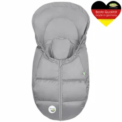 Daunen-Fußsack BabyNest Dauni für Babyschalen & Babywannen - Silber