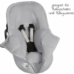 Daunen-Fußsack BabyNest Dauni für Babyschalen & Babywannen - Silber