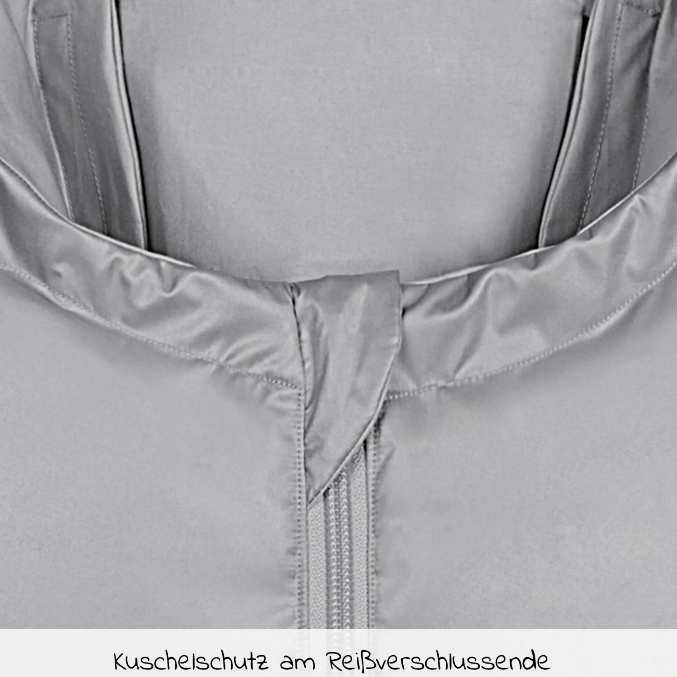 Daunen-Fußsack BabyNest Dauni für Babyschalen & Babywannen - Silber