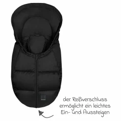 Daunen-Fußsack Dauni für Babyschale & Babywanne - Black
