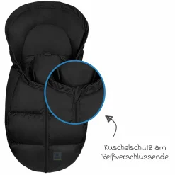 Daunen-Fußsack Dauni für Babyschale & Babywanne - Black