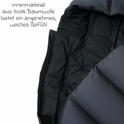 Daunen-Fußsack Dowwny XL für Kinderwagen & Buggy - Black