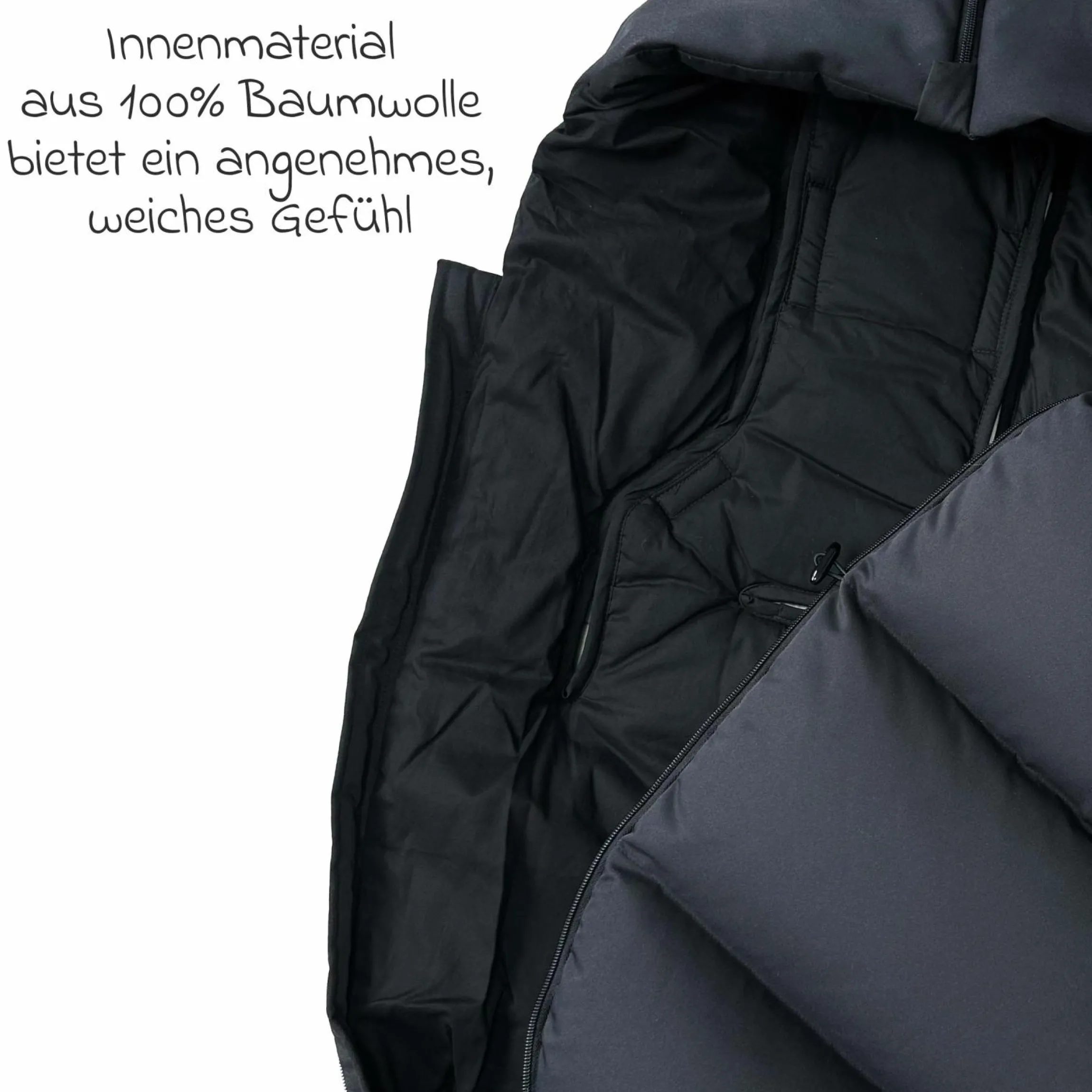 Daunen-Fußsack Dowwny XL für Kinderwagen & Buggy - Black