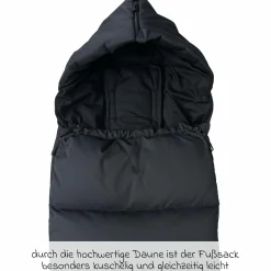 Daunen-Fußsack Dowwny XL für Kinderwagen & Buggy - Black