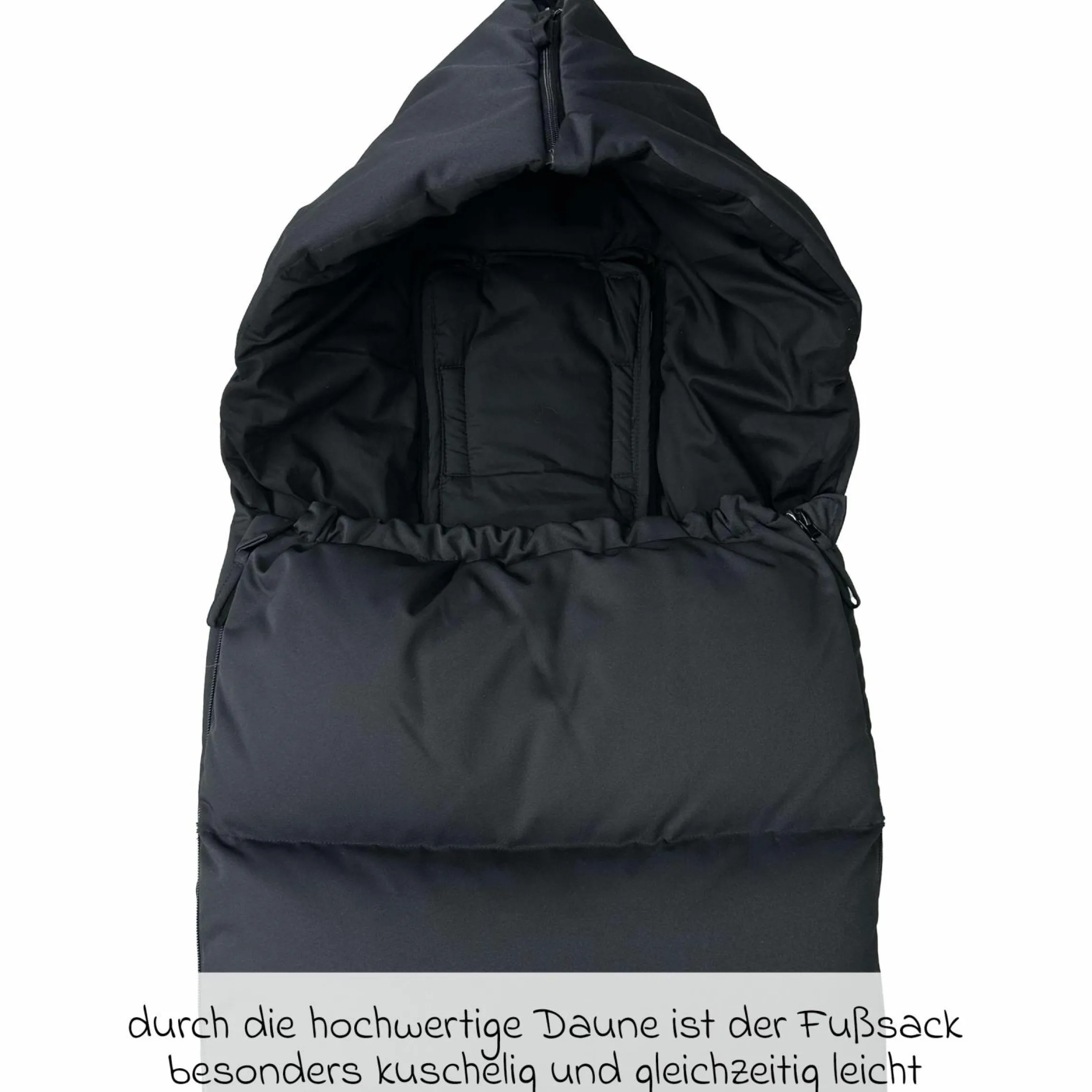 Daunen-Fußsack Dowwny XL für Kinderwagen & Buggy - Black