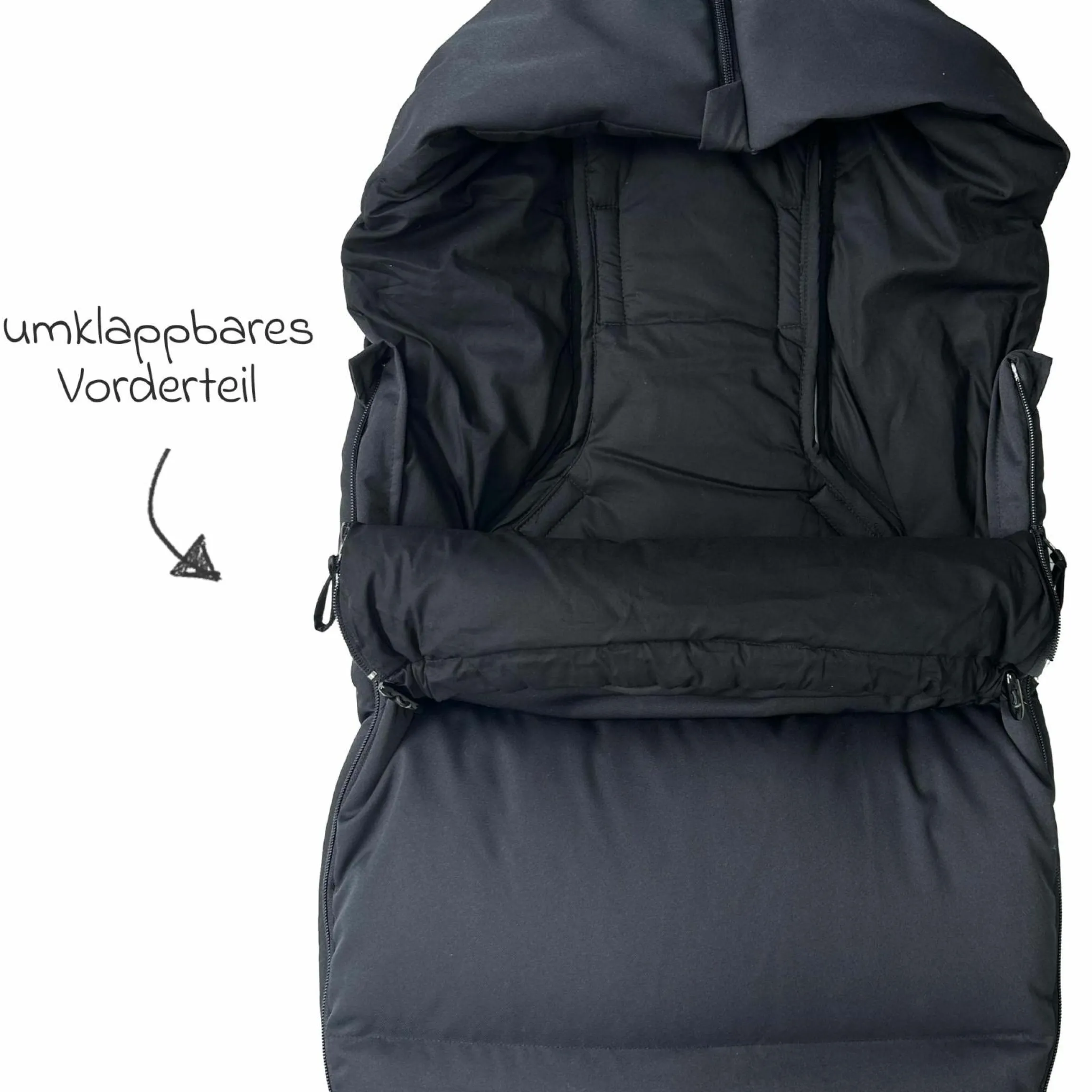 Daunen-Fußsack Dowwny XL für Kinderwagen & Buggy - Black