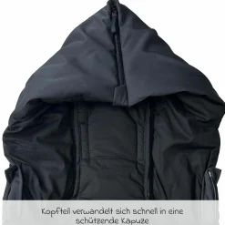 Daunen-Fußsack Dowwny XL für Kinderwagen & Buggy - Black