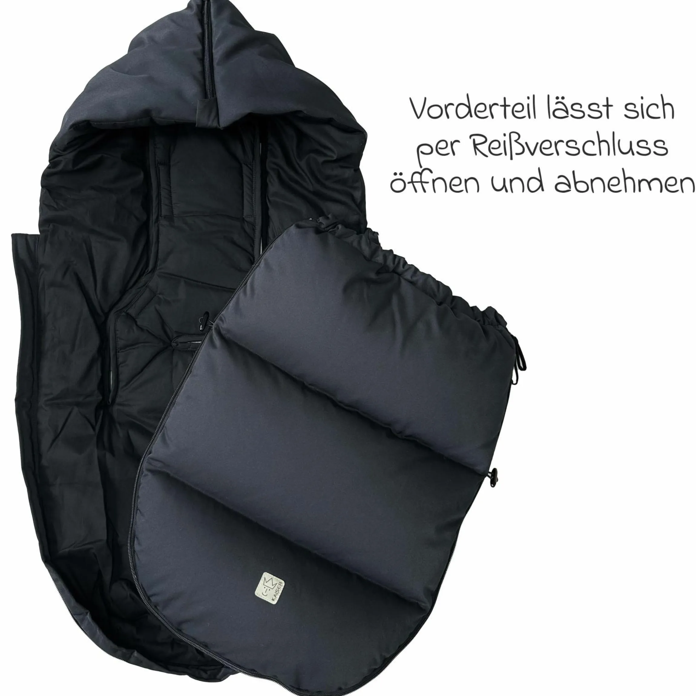 Daunen-Fußsack Dowwny XL für Kinderwagen & Buggy - Black