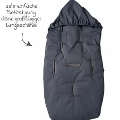 Daunen-Fußsack Dowwny XL für Kinderwagen & Buggy - Anthracit