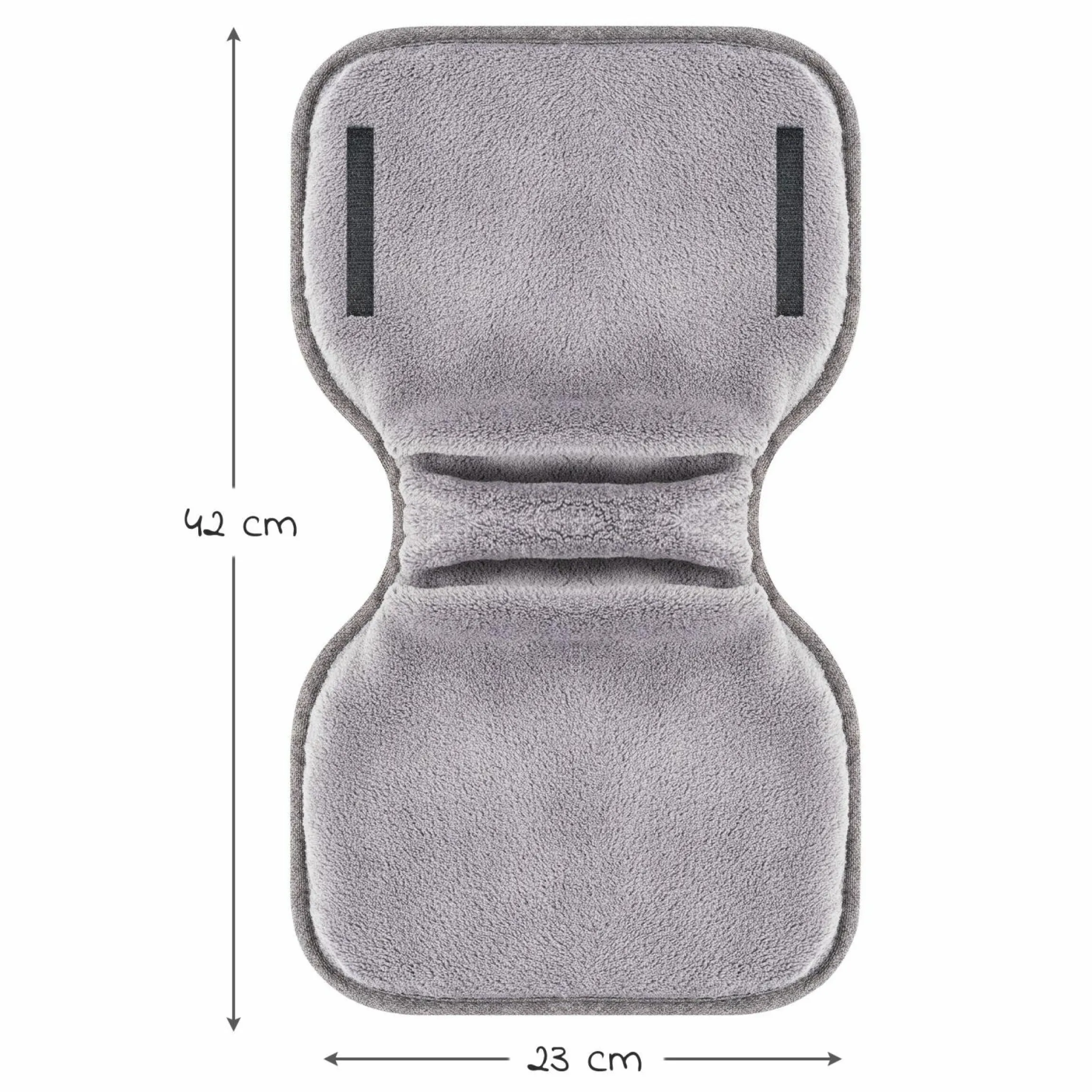 Deluxe Handschuhe / Handwärmer für Kinderwagen & Buggys mit 2 Griffen - Melange Grau