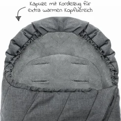 Deluxe Winter-Fußsack 3M für Kinderwagen & Buggy - Melange Grau