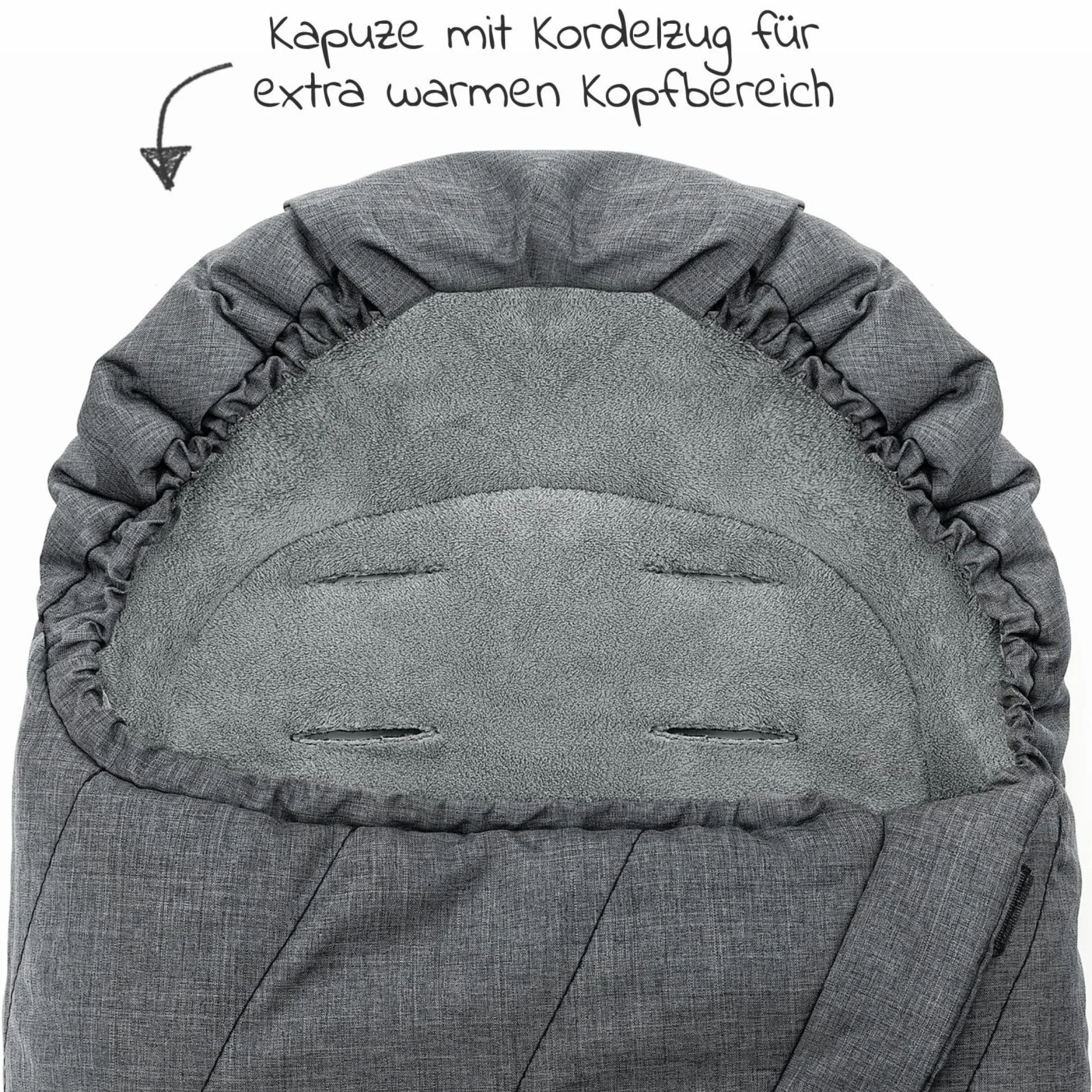 Deluxe Winter-Fußsack 3M für Kinderwagen & Buggy - Melange Grau