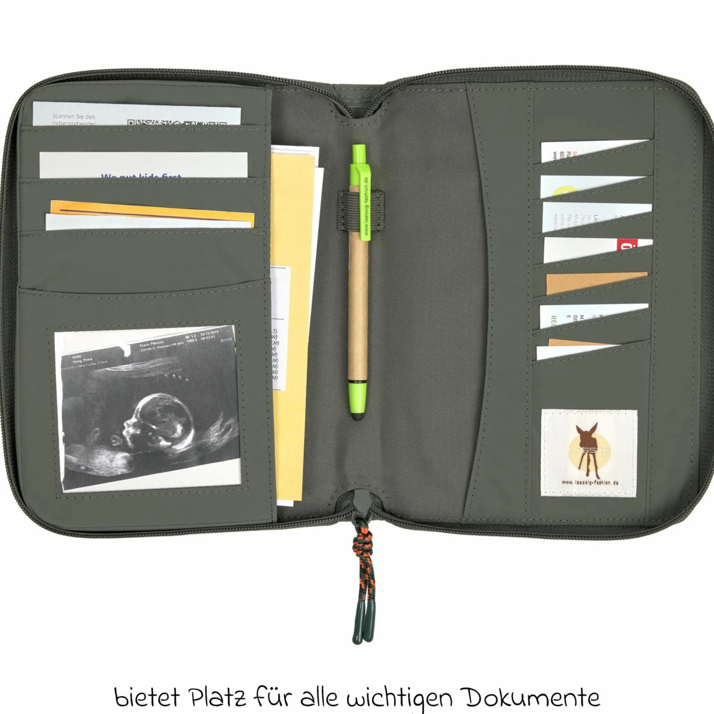 Dokumenten-Tasche Mums Organizer - Olive