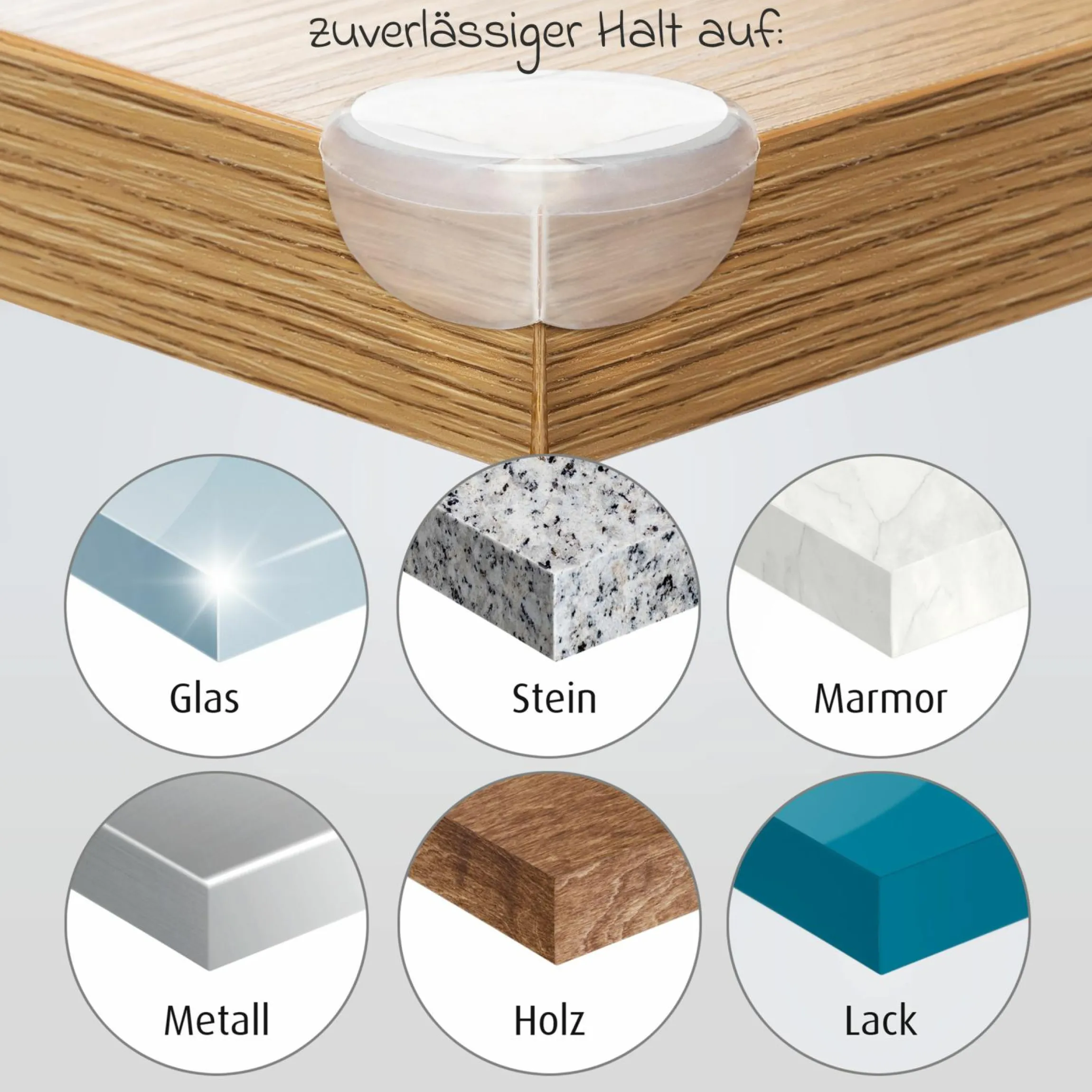 Eckenschutz 4er Pack inkl. Klebeband - Transparent