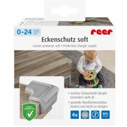 Eckenschutz Soft 4er Pack zum Kleben - Grau