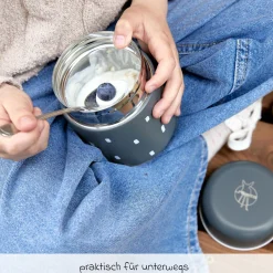 Edelstahl Behälter Food Jar - Happy Prints - Midnight Blue