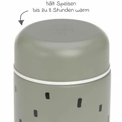 Edelstahl Behälter Food Jar - Happy Prints - Light Olive
