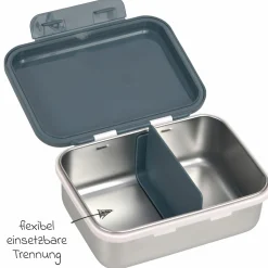 Edelstahl-Brotdose Lunchbox - Happy Prints - Midnight Blue