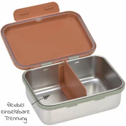 Edelstahl-Brotdose Lunchbox - Happy Prints - Caramel