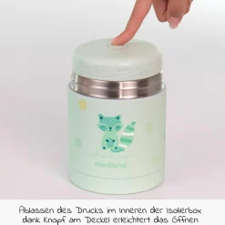 Edelstahl-Isolierbox Silky Food Thermos 600 ml - Mint