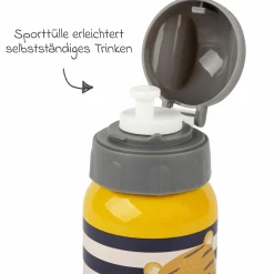 Edelstahl-Trinkflasche 250 ml - Tiger - Gelb Blau