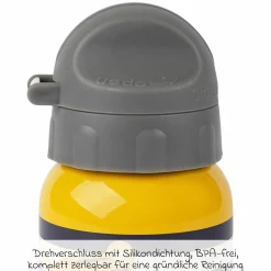 Edelstahl-Trinkflasche 250 ml - Tiger - Gelb Blau