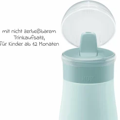 Edelstahl-Trinkflasche Mini-Me Flip Cup - mit bissfestem Trinkaufsatz 500 ml - Globus - Blau