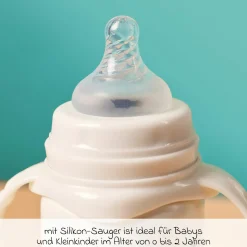 Edelstahl-Trinklernflasche Thermobaby 240 ml mit Silikon-Sauger - Valencia