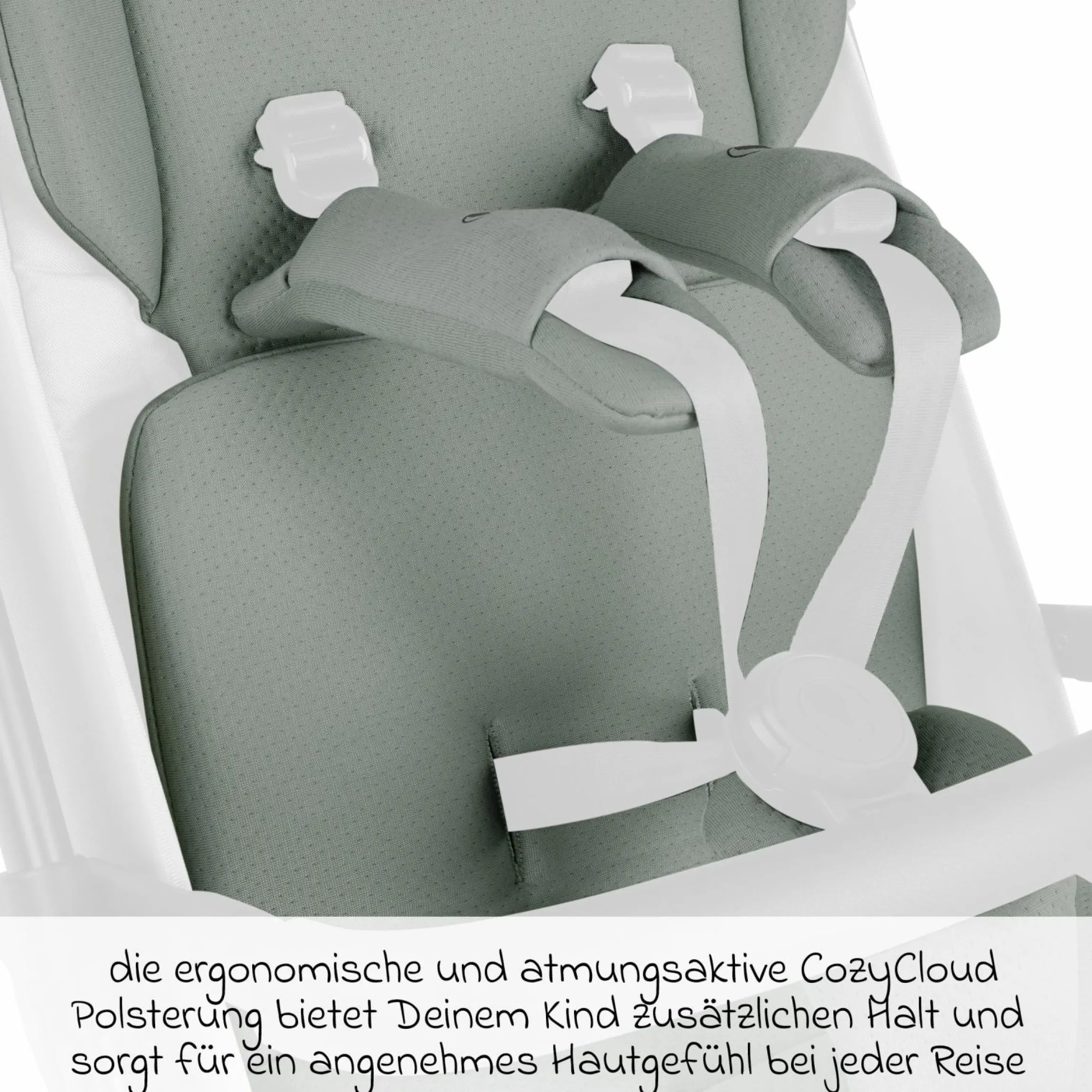 Einlagen-Set für Ping 3 Travel, Ping 3 Trekking mit Sitzeinlage, Schultergurt & Schrittgurtpolster - Cozy - Pine - Kollektion 2025