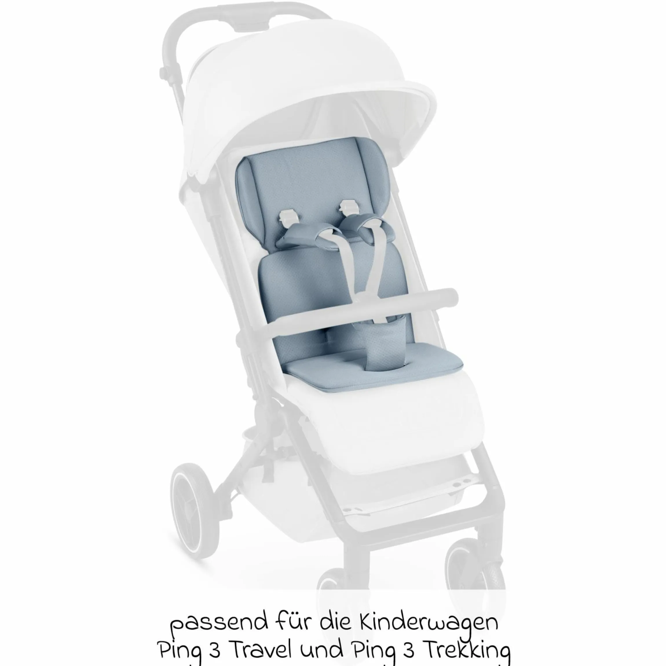 Einlagen-Set für Ping 3 Travel, Ping 3 Trekking mit Sitzeinlage, Schultergurt & Schrittgurtpolster - Cozy - Ice Blue - Kollektion 2025