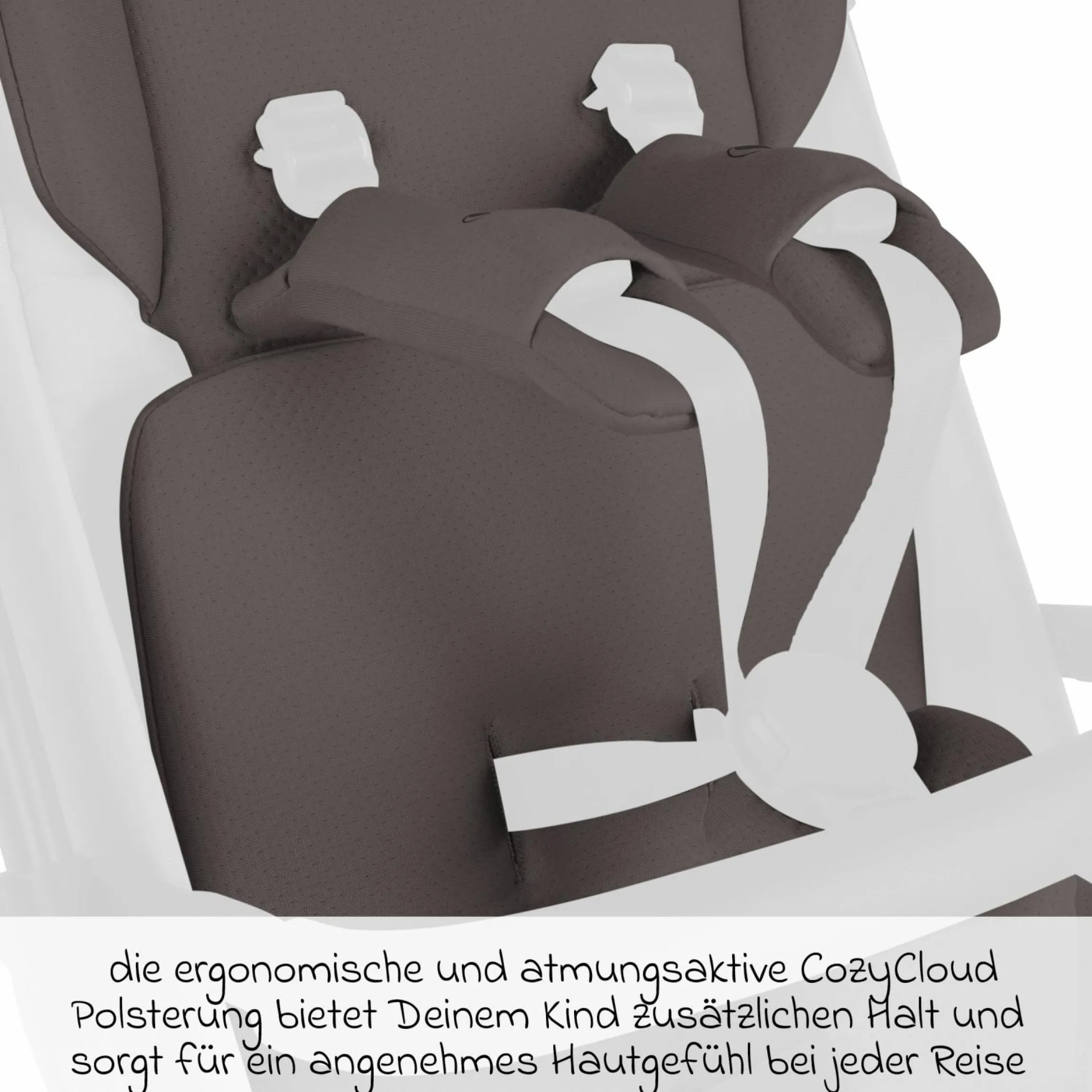 Einlagen-Set für Ping 3 Travel, Ping 3 Trekking mit Sitzeinlage, Schultergurt & Schrittgurtpolster - Cozy - Falcon - Kollektion 2025