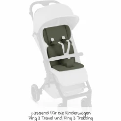 Einlagen-Set für Ping 3 Travel, Ping 3 Trekking mit Sitzeinlage, Schultergurt & Schrittgurtpolster - Cozy - Olive - Kollektion 2025