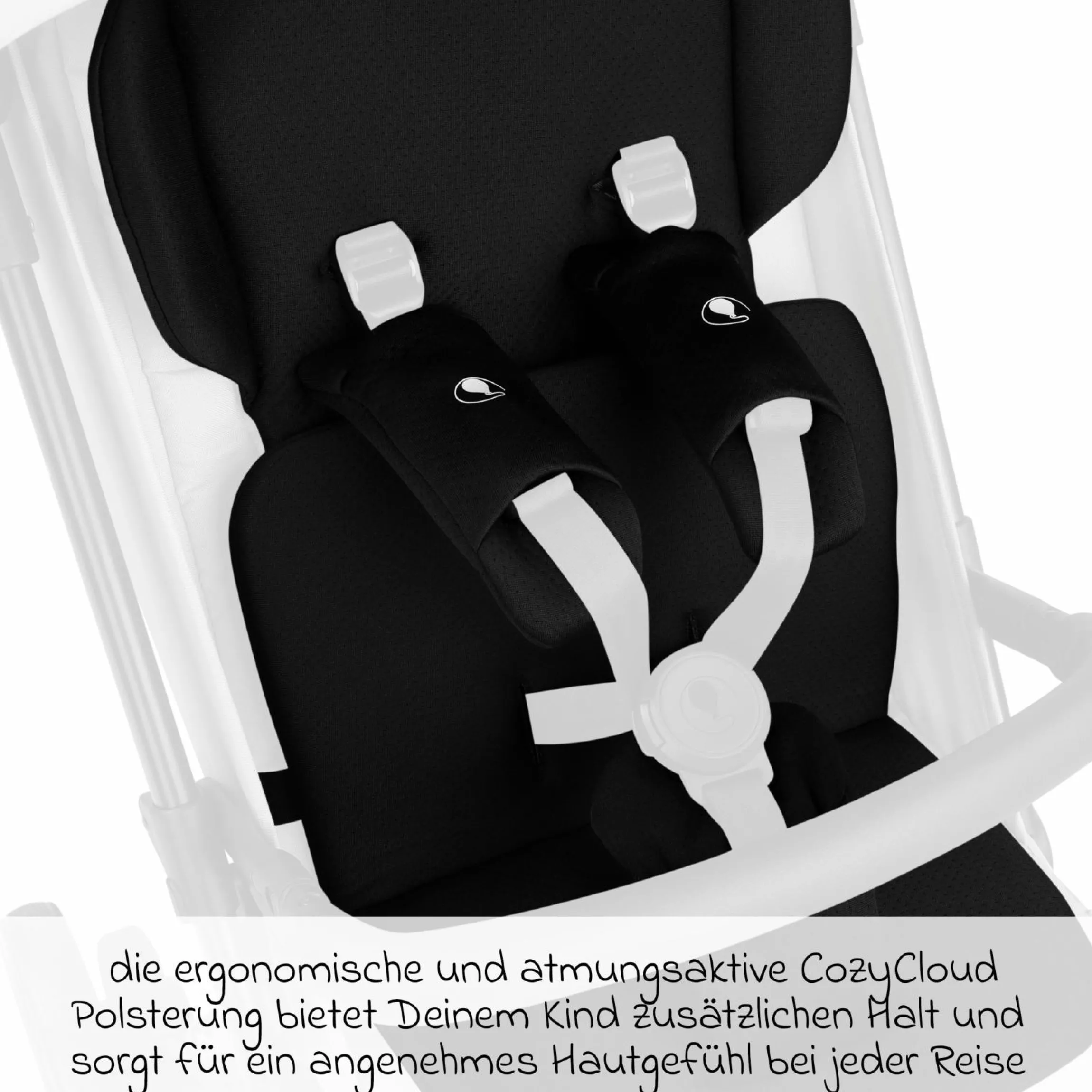 Einlagen-Set für Ping 3 Travel, Ping 3 Trekking mit Sitzeinlage, Schultergurt & Schrittgurtpolster - Cozy - Ink - Kollektion 2025