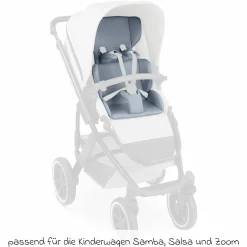 Einlagen-Set für Samba, Salsa, Zoom mit Sitzeinlage, Schultergurt & Schrittgurtpolster - Cozy - Ice Blue - Kollektion 2025