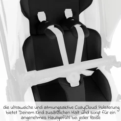 Einlagen-Set für Samba, Salsa, Zoom mit Sitzeinlage, Schultergurt & Schrittgurtpolster - Cozy - Ink - Kollektion 2025