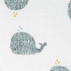 Einschlag- & Mulltuch 2er Pack Heavenly Soft Swaddle XL - Bambus 120 x 120 cm - Little Water Whale