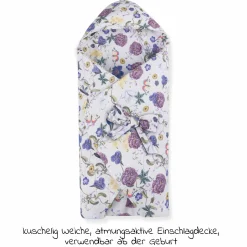 Einschlagdecke / Kuscheldecke Snuggle So Cosy - Floral Beige