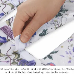 Einschlagdecke / Kuscheldecke Snuggle So Cosy - Floral Beige