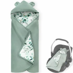 Einschlagdecke / Kuscheldecke Snuggle N Dream - Leaves Mint
