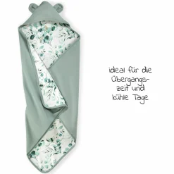 Einschlagdecke / Kuscheldecke Snuggle N Dream - Leaves Mint