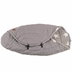 Einschlagdecke Coo Coon - Star Print - Hellgrau