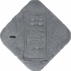 Einschlagdecke Deluxe für Babyschale (Maxi-Cosi, Cybex, Hauck, ABC Design uvm.) und Babywanne - Grau