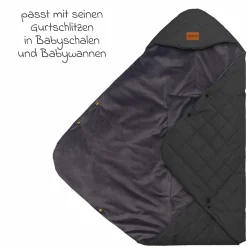 Einschlagdecke Palü für Babyschalen und Babywannen - Grau