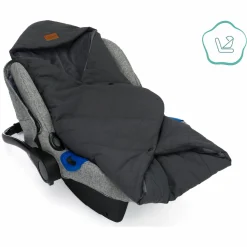 Einschlagdecke Palü für Babyschalen und Babywannen - Grau