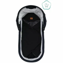 Einschlagdecke Palü für Babyschalen und Babywannen - Schwarz