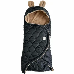Einschlagdecke Recy Small aus 100% recyceltes Polyester für Babyschalen - Black Light Brown