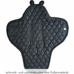 Einschlagdecke Recy Small aus 100% recyceltes Polyester für Babyschalen - Black Light Brown