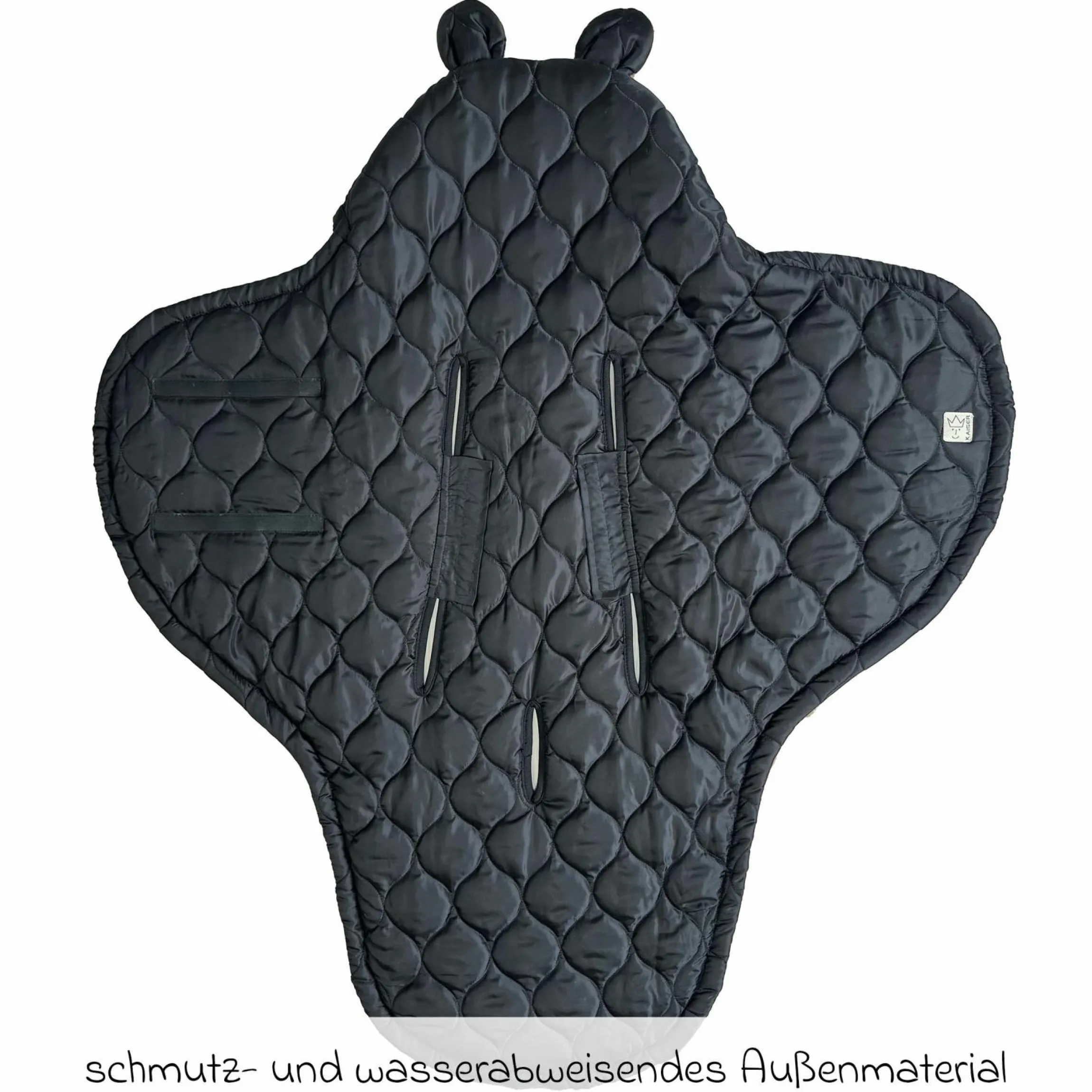 Einschlagdecke Recy Small aus 100% recyceltes Polyester für Babyschalen - Black Light Brown